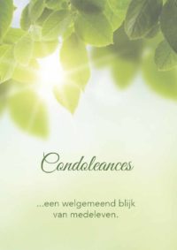 condoleance kaarten groen blad