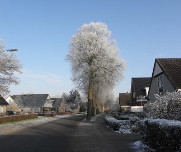 Hoofdstraat zeijen in de winter kalender